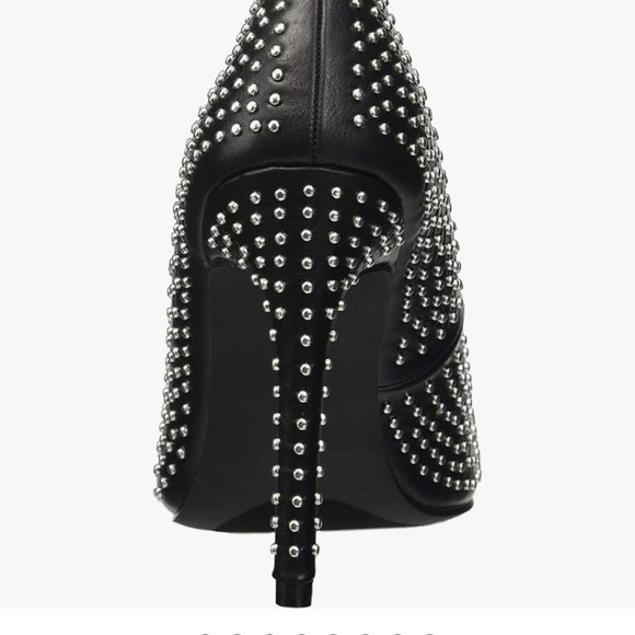 Silver Studded Macy's Pumps-like new - Picture 6 of 7